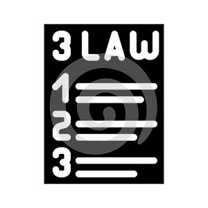 Isaac asimov 3 laws of robotics glyph icon vector illustration