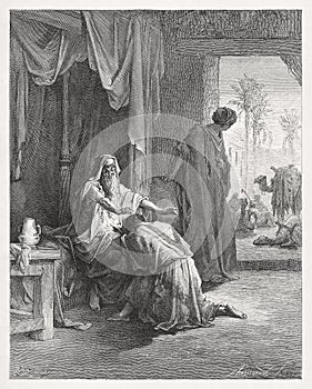 Isaac blesses Jacob photo