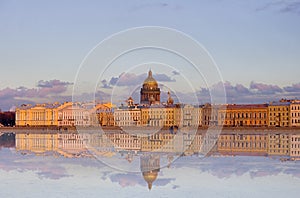 Isaak cathedral with reflection