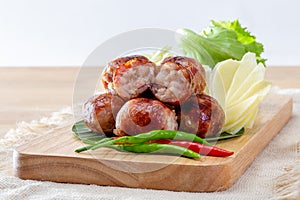 Isaan sausage or Thai Northeastern sausage