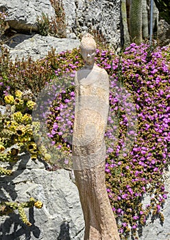 `Isabeau` sculpture by Jean Philippe Richard in the Exotic Garden of Eze, France photo