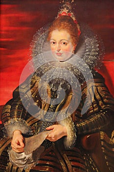 Isabella Clara Eugenia - Painting by Rubens & x28;16th Century& x29;