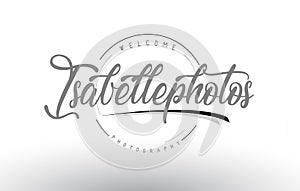 Isabelle Personal Photography Logo Design with Photographer Name