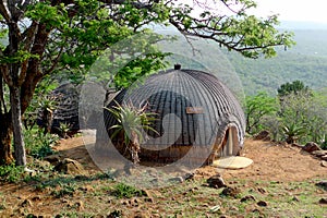 Isangoma house in Shakaland Zulu Village in Kwazulu Natal province, South Africa photo