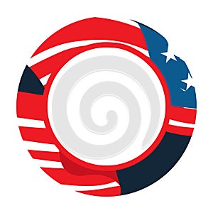 Isaolated empty american campaign button