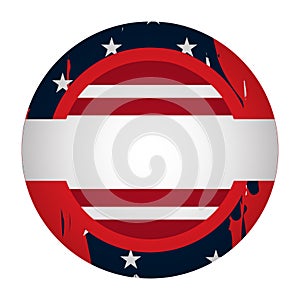 Isaolated empty american campaign button