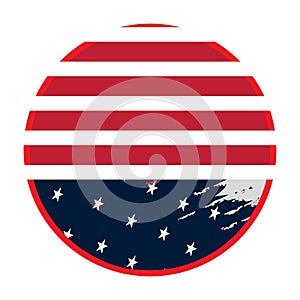 Isaolated empty american campaign button