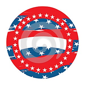 Isaolated empty american campaign button