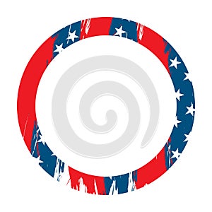 Isaolated empty american campaign button