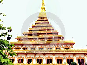 Isarn style temple and