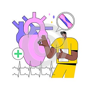 Ischemic heart disease abstract concept vector illustration.