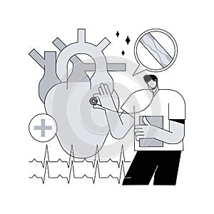 Ischemic heart disease abstract concept vector illustration