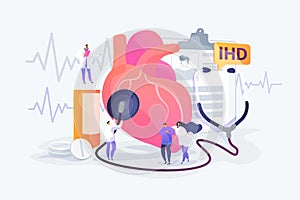 Ischemic heart disease concept vector illustration
