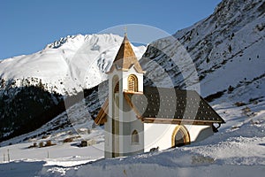 Ischgl Austria Church Snow Drifts