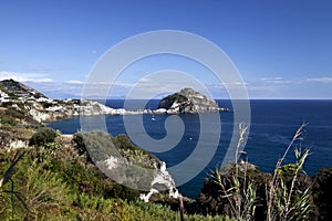 Ischia Island Santangelo old fishing village view from the str photo