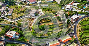 Ischia skyline as seen from a flying drone