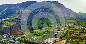 Ischia skyline as seen from a flying drone