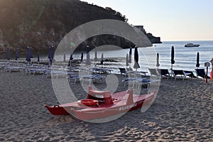 Ischia - Spiaggia di San Montano al tramonto