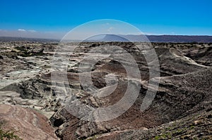 Ischigualasto rock formations in Valle de la Luna, Argentina photo