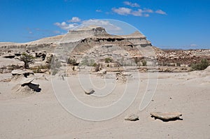 Ischigualasto rock formations in Valle de la Luna, Argentina