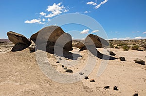 Ischigualasto rock formations in Valle de la Luna, Argentina