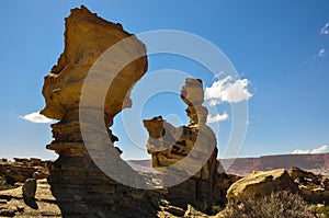 Ischigualasto rock formations in Valle de la Luna, Argentina