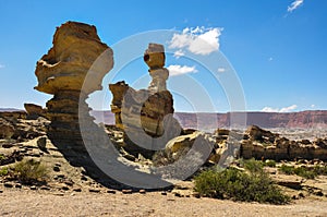 Ischigualasto rock formations in Valle de la Luna, Argentina