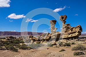 Ischigualasto rock formations in Valle de la Luna, Argentina