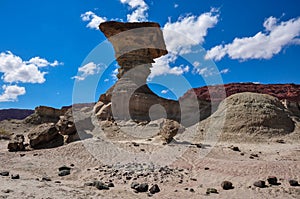 Ischigualasto rock formations in Valle de la Luna, Argentina