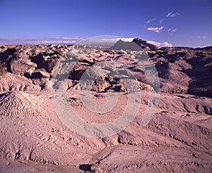 Ischigualasto rock formations in Valle de la Luna, moon valley san juan providence Argentina