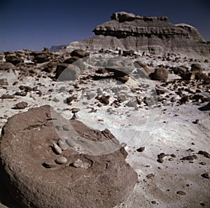 Ischigualasto rock formations in Valle de la Luna, moon valley san juan providence Argentina