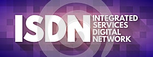 ISDN - Integrated Services Digital Network acronym, technology concept background photo