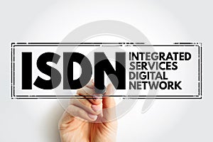 ISDN Integrated Services Digital Network - set of communication standards for simultaneous digital transmission of data over the