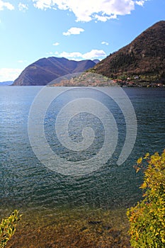 Iseo lake in the lombardy, italy