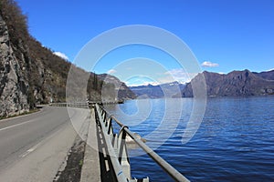 Iseo lake - picturesque road along the lake