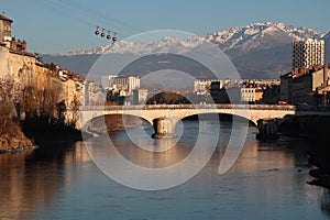 Isere river in Grenoble