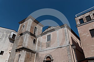 Isernia, Molise. Church of Santa Chiara. View of the main facade