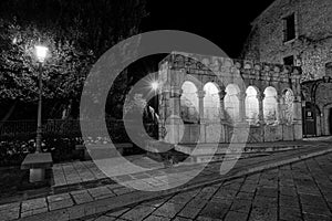 Isernia, Molise. The "Fraternal Fountain" is an elegant public fountain, as well as a symbol, of the city of Isernia.