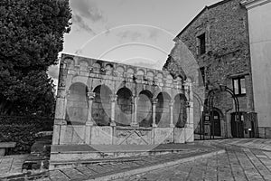 Isernia, Molise. The "Fraternal Fountain" is an elegant public fountain, as well as a symbol, of the city of Isernia.