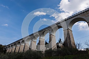 Isernia, Molise, Italy.  Santo Spirito railway bridge