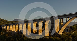 Isernia, Molise, Italy.  Santo Spirito railway bridge