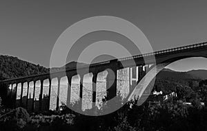 Isernia, Molise, Italy.  Santo Spirito railway bridge