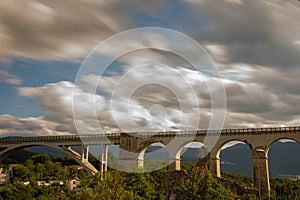 Isernia, Molise, Italy.  Santo Spirito railway bridge