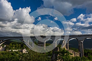 Isernia, Molise, Italy.  Santo Spirito railway bridge