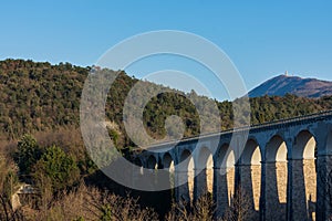 Isernia, Molise, Italy.  Santo Spirito railway bridge