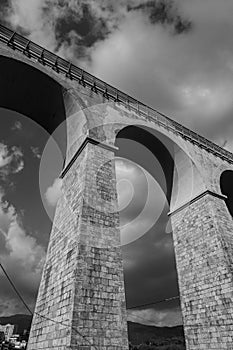 Isernia, Molise, Italy.  Santo Spirito railway bridge