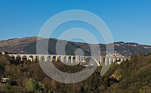 Isernia, Molise, Italy.  Santo Spirito railway bridge