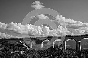 Isernia, Molise, Italy.  Santo Spirito railway bridge