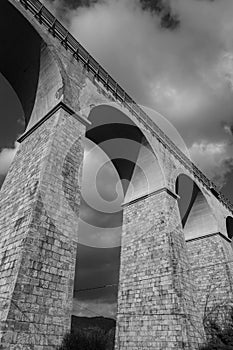 Isernia, Molise, Italy.  Santo Spirito railway bridge