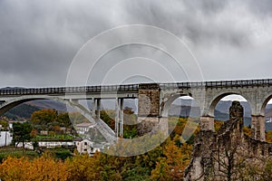 Isernia, Molise, Italy. Santo Spirito railway bridge. View